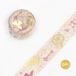 TECHNIQUE SKILL ART WASHI TAPE BGM NATURE POETRY SERIES GOLD FOILD MASKING TAPE 20mm x 5m