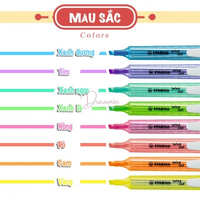 BỘ BÚT DẠ QUANG STABILO SWING COOL PASTEL (copied)