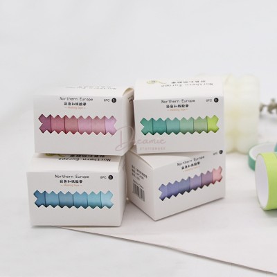 BỘ 6 CUỘN WASHI TAPES RAINBOW GRADIENT