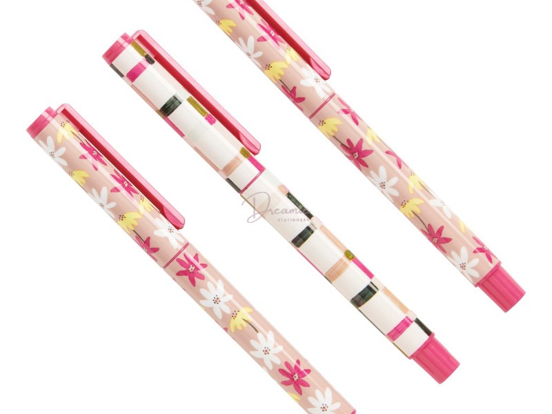 SET 3 BÚT GEL PEN HỌA TIẾT HỒNG DỄ THƯƠNG