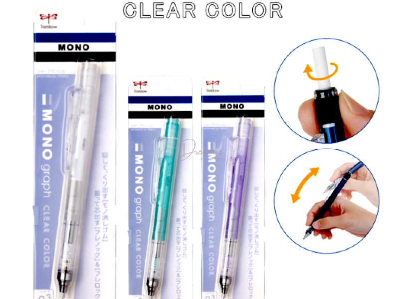 BÚT CHÌ BẤM CƠ KHÍ CLEAR COLOR TOMBOW MONO GRAPH 0.5mm