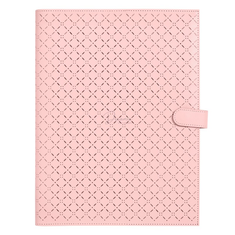 SỔ PLANNER BÌA DA DẬP HOẠT TIẾT CAO CẤP MÀU HỒNG NGỌT NGÀO 