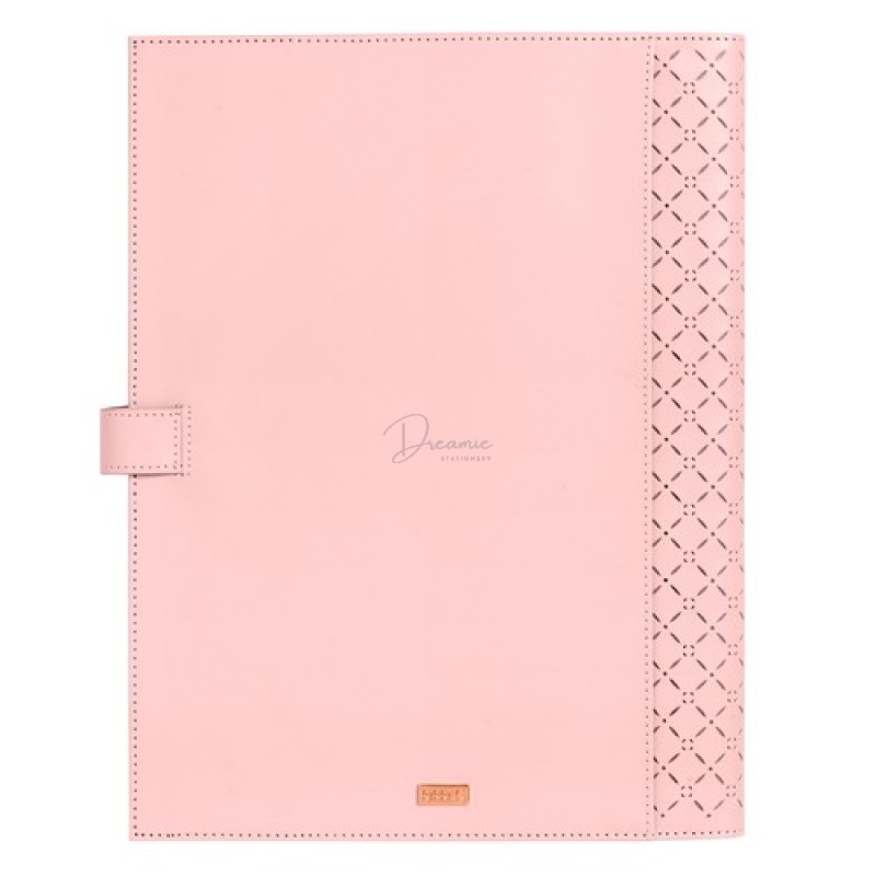 SỔ PLANNER BÌA DA DẬP HOẠT TIẾT CAO CẤP MÀU HỒNG NGỌT NGÀO 