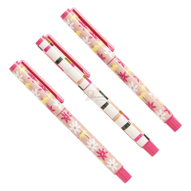 SET 3 BÚT GEL PEN HỌA TIẾT HỒNG DỄ THƯƠNG