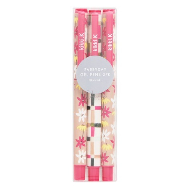 SET 3 BÚT GEL PEN HỌA TIẾT HỒNG DỄ THƯƠNG