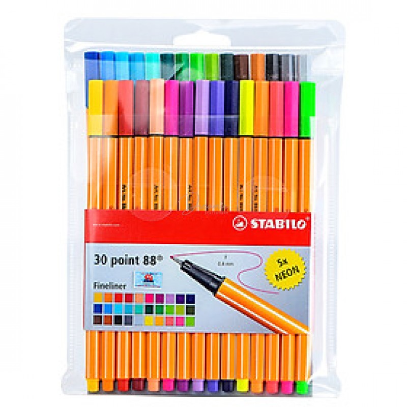 BÚT KIM STABILO POINT 88 0.4mm SET 30 MÀU 