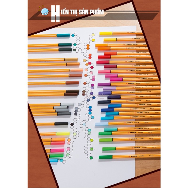 BÚT KIM STABILO POINT 88 0.4mm SET 30 MÀU 