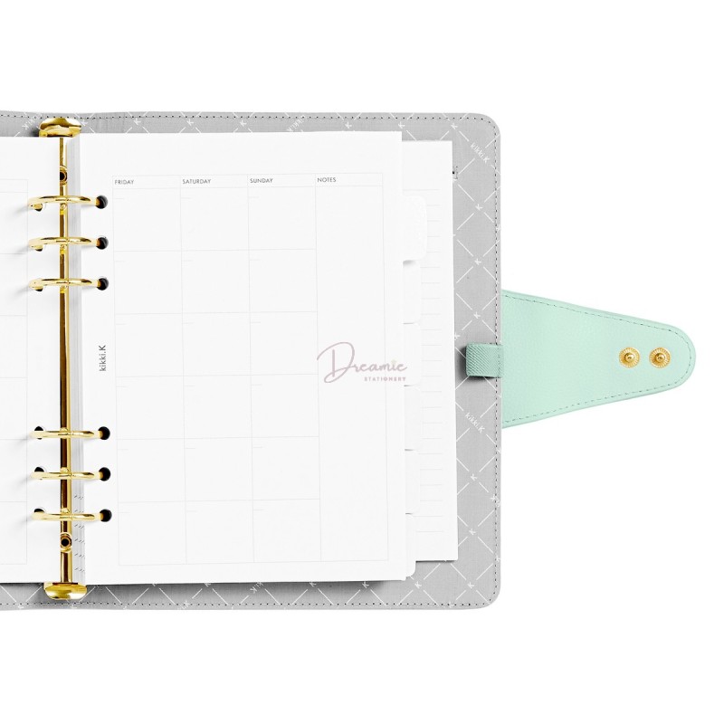 A5 LEATHER PERSONAL PLANNER SEAFOAM: SIGNATURE EDITION