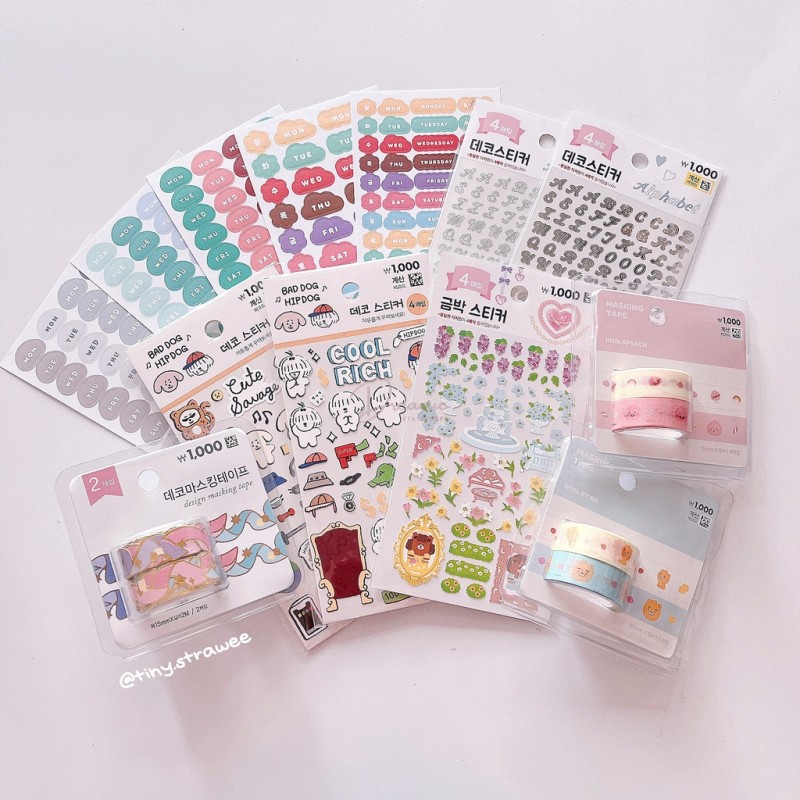SET WASHI TAPE KAKAO FRIENDS X DAISO HÀN QUỐC (copied)